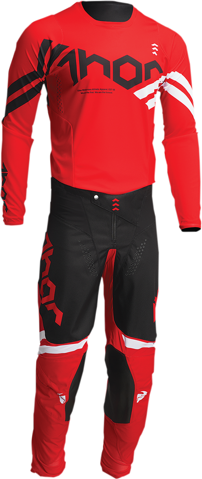 THOR Youth Pulse Cube Pants - Red/White - 24 2903-2070