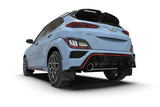 Rally Armor 2022 Hyundai Kona N Black UR Mud Flap w/ White Logo MF83-UR-BLK-WH