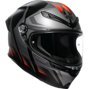 AGV K6 S Helmet - Karve - Matte Black/Gray/Red - 2XL 2118395002-024-XXL