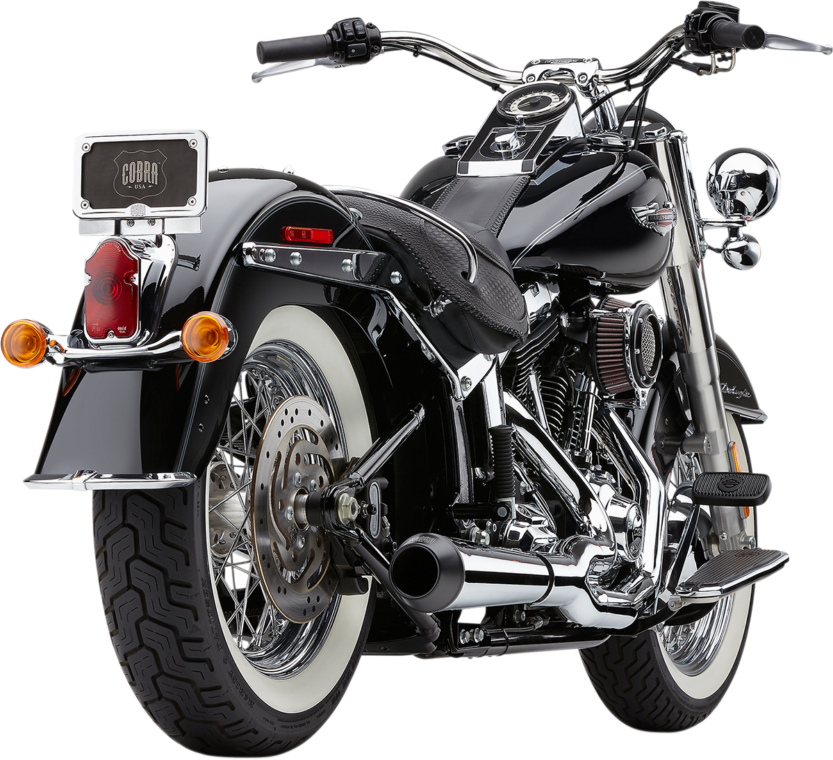 COBRA El Diablo Exhaust - Chrome - '12-'17 Softail N/F FXSB/FXSE MODELS 6483