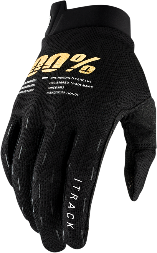 100% iTrack Gloves - Black - Medium 10008-00006
