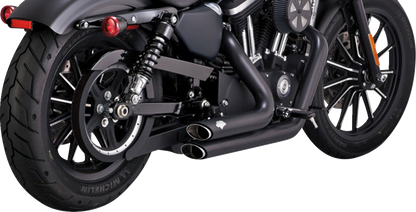 VANCE & HINES Shortshots Staggered Exhaust System - Black Iron 883 /1200 47329