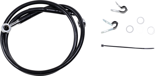 DRAG SPECIALTIES Brake Line - Front (Upper) - Black 660313-BLK