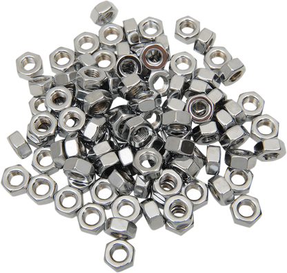 DRAG SPECIALTIES 1/4"-28 Chrome Hex Nut MPB165