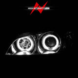 ANZO 2000-2004 Infiniti I30 Projector Headlights w/ Halo Chrome 121078