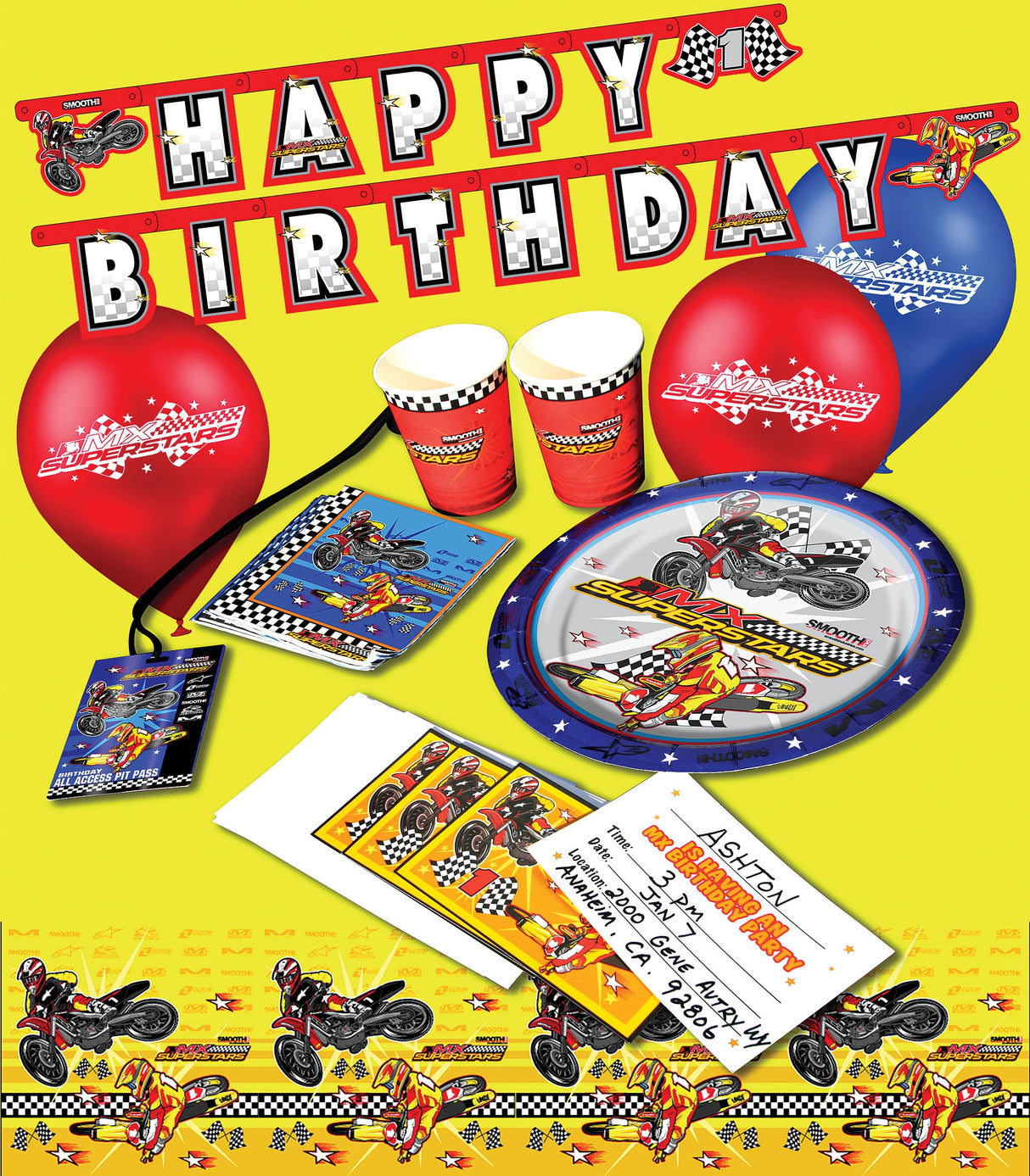 SMOOTH Mx Birthday Party Kit Superstars 1730-300