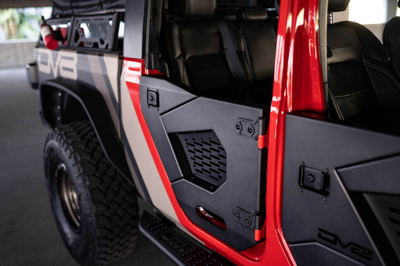 DV8 Offroad 18-22 Jeep Wrangler JL/JT Spec Series Half Doors - Rear Set HDJL-02R