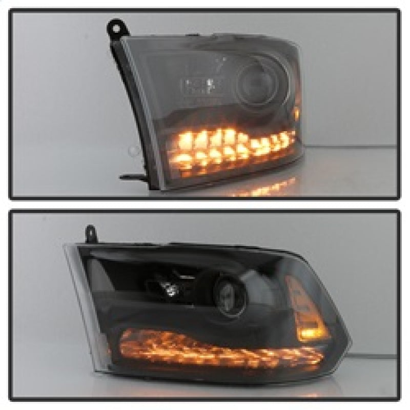 xTune Dodge Ram 13-17 ( w/ Factory Projector LED) Projector Headlight - Black HD-JH-DR13-P-BK 9040238