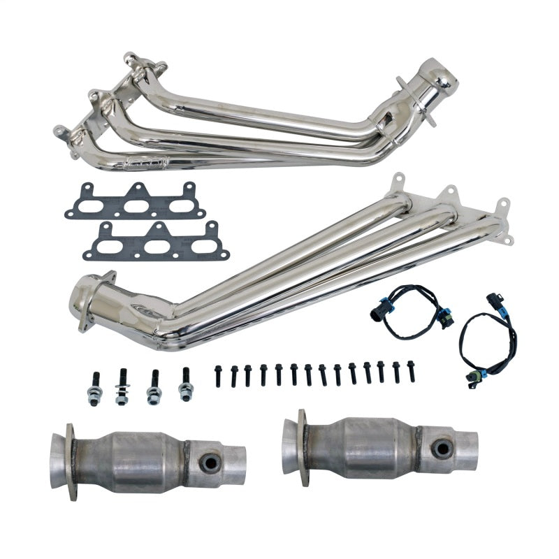 BBK 10-11 Camaro V6 Long Tube Exhaust Headers With Converters - 1-5/8 Chrome 4041