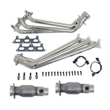 BBK 10-11 Camaro V6 Long Tube Exhaust Headers With Converters - 1-5/8 Chrome 4041