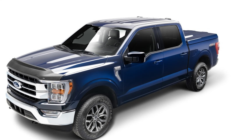 AVS 2021 Ford F-150 (Excl. Tremor/Raptor) Aeroskin II Textured Low Profile Hood Shield - Black 436196