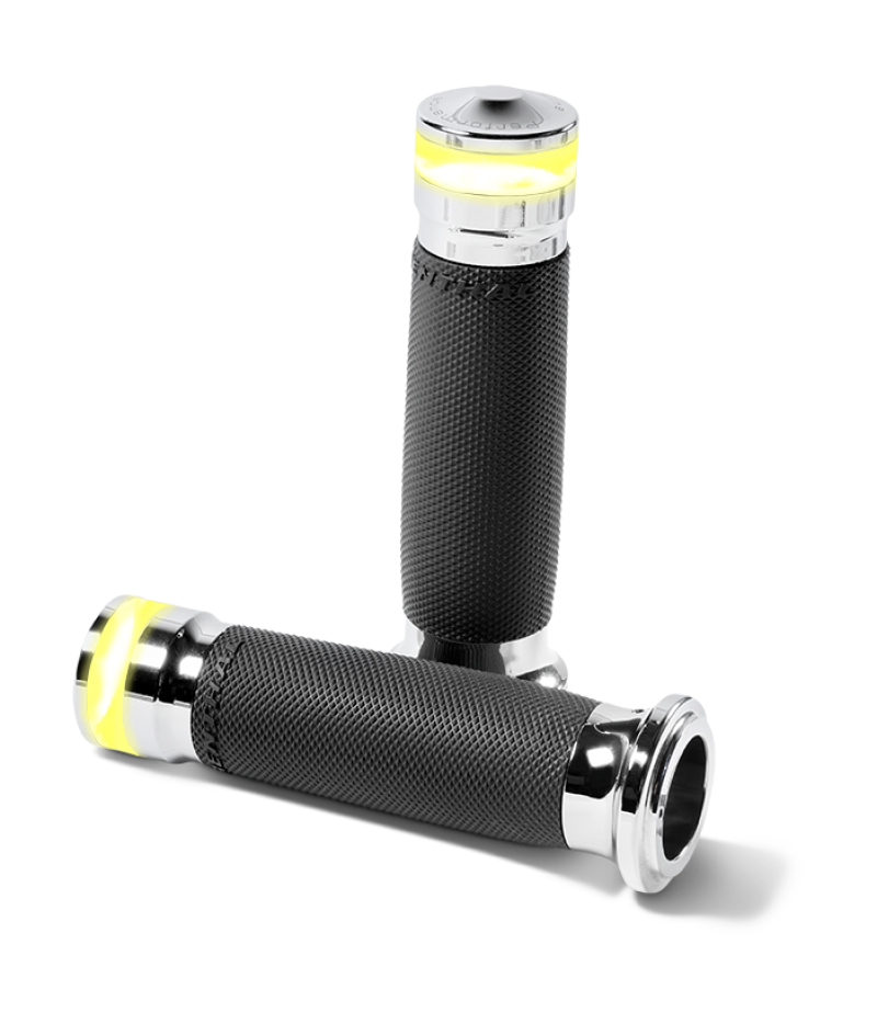 Performance Machine Contour Led Handle Grip Set - Chrome 0063-2100M-CH