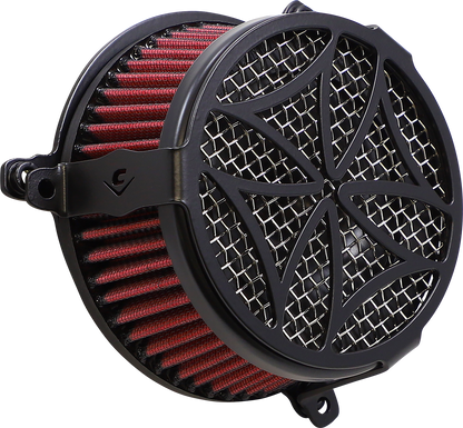 COBRA Air Filter - Cross - Black 606-0101-02B-SB