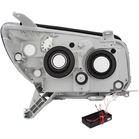 ANZO 2006-2009 Toyota 4Runner Projector Headlights w/ Halo Black 111320