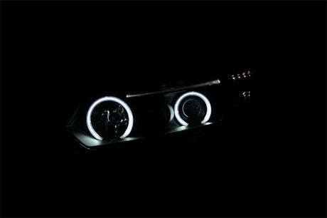 ANZO 2006-2011 Honda Civic Projector Headlights w/ Halo Black (CCFL) 121062