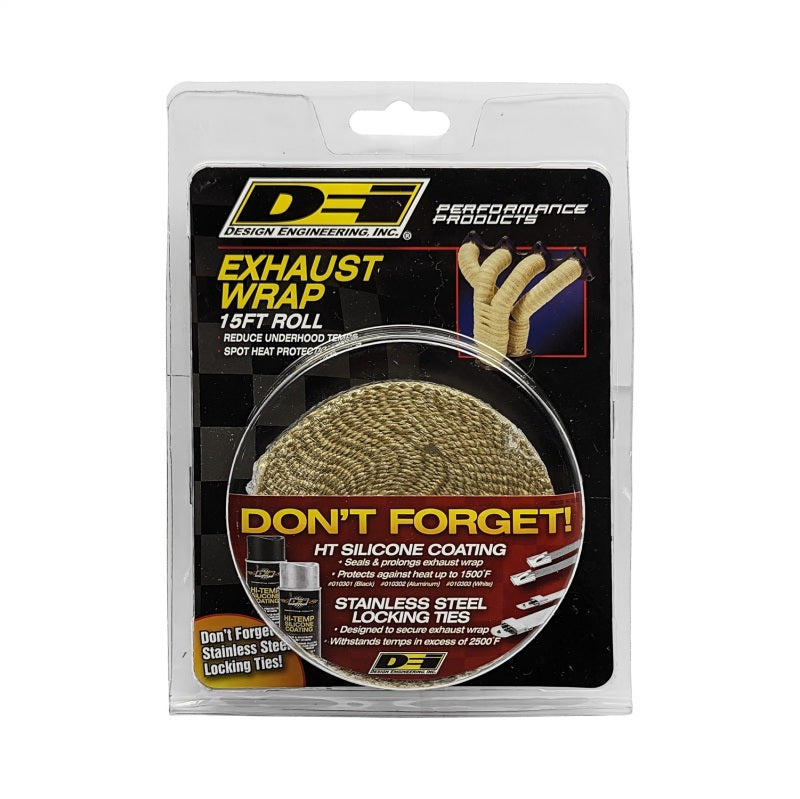 DEI Exhaust Wrap 1in x 15ft - Tan 10105