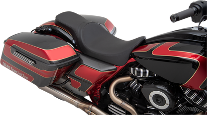 DRAG SPECIALTIES Predator 2-Up Seat - Solar Leather - FL '08-'22 0801-1269