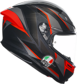 Casco AGV K6 S - Slashcut - Negro/Gris/Rojo - Grande 2118395002014L 