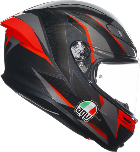 AGV K6 S Helmet - Slashcut - Black/Gray/Red - Small 2118395002014S