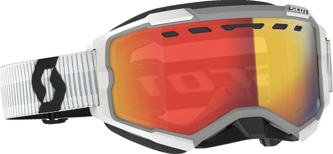 SCOTT Fury Snow Goggles - Light Sensitive - White - Red Chrome 278604-0002341