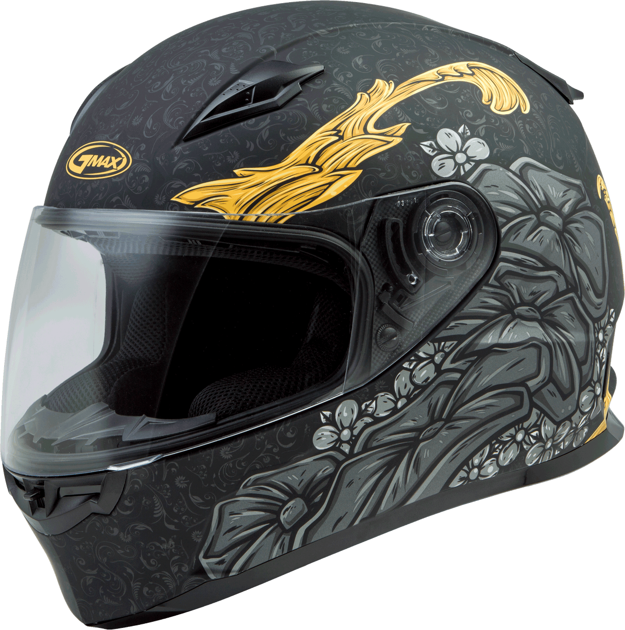 GMAX Ff-49 Full-Face Yarrow Helmet Matte Black/Gold Xl G7495027