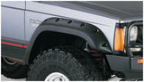 Bushwacker 84-01 Jeep Cherokee Cutout Style Flares 2pc Fits 4-Door Sport Utility Only - Black 10035-07