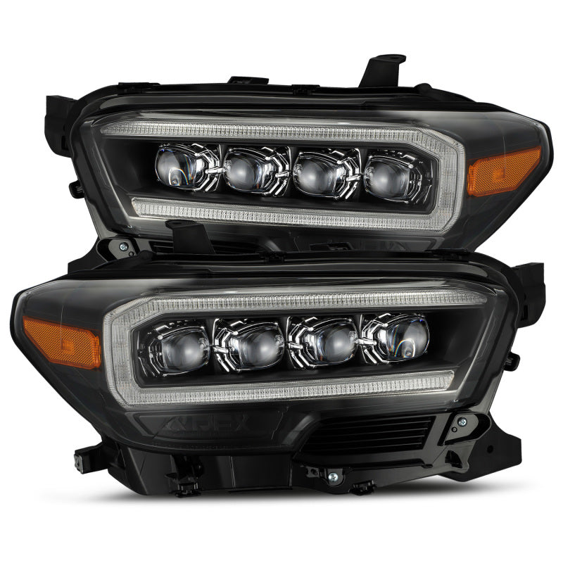 AlphaRex 16-20 Toyota Tacoma NOVA LED Projector Headlights Plank Style Black w/Activation Light 880707