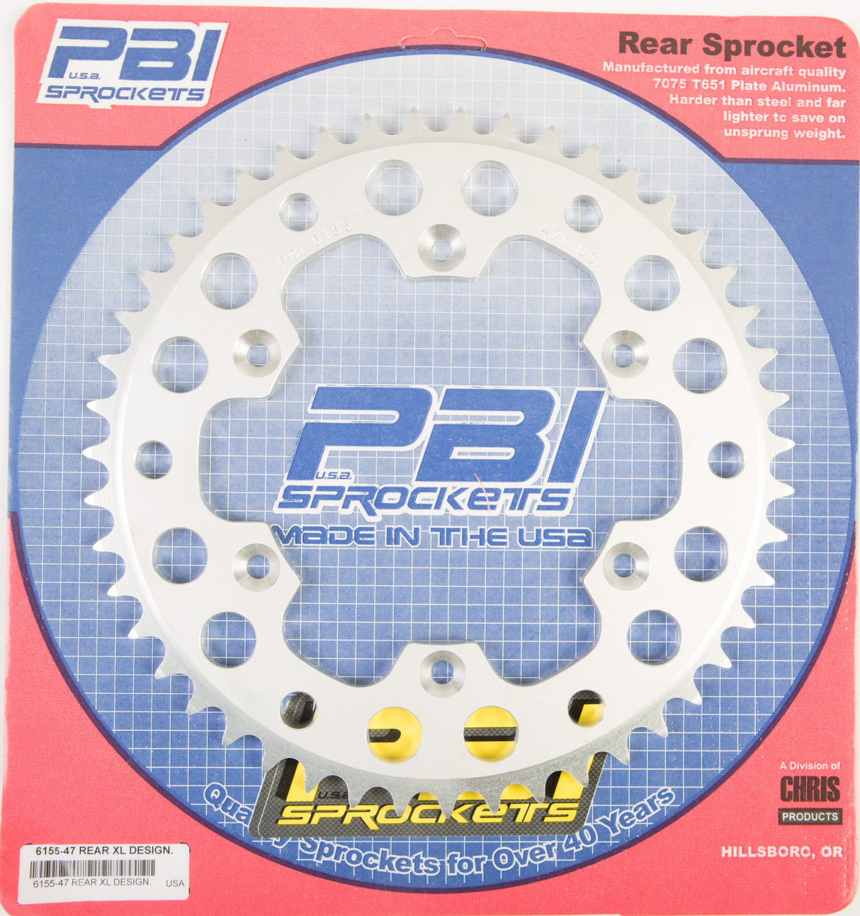 PBIRear Sprocket Aluminum 47t-520 Kaw/Suz6155-47-3
