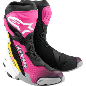 ALPINESTARS Supertech R Boots - Black/Magenta/White/Yellow - US 9 / EU 43 2220021-1634- 43