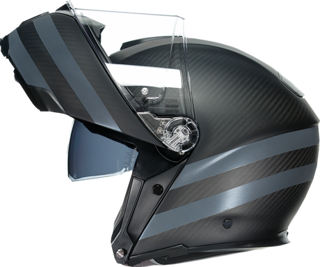 AGV SportModular Helmet - Dark Refractive - Carbon/Black - Medium 211201O2IY01412