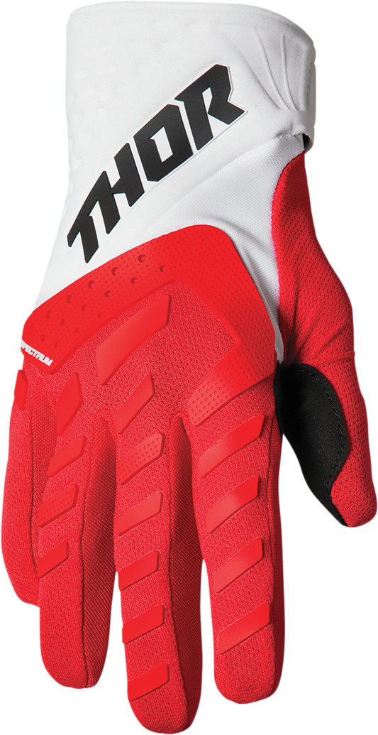 THOR Youth Spectrum Gloves - Red/White - Large 3332-1611