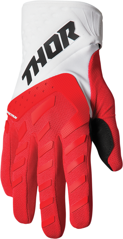 THOR Youth Spectrum Gloves - Red/White - Medium 3332-1610