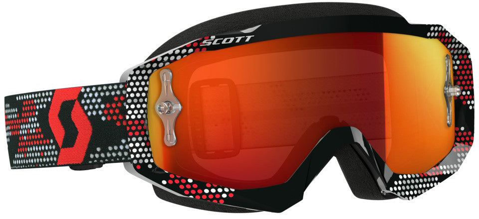 SCOTT Hustle Goggle Black/Red W/Orange Chrome Lens 262592-1042280
