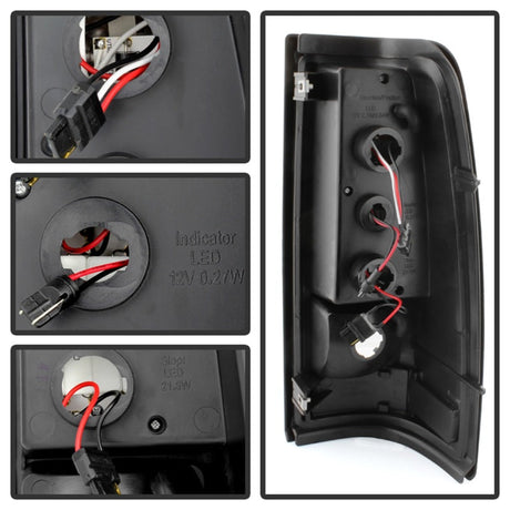 Xtune 03-06 Silverado 1500/2500 (Will Not Fit Stepside) LED Tail Lights Black ALT-ON-CS03-LED-BK 5008763