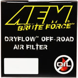 AEM Dryflow 3.5in. X 7in. Round Tapered Air Filter 21-2047BF