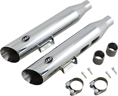 S&S CYCLE Slash Cut Mufflers - 50 State - Chrome 550-0756B