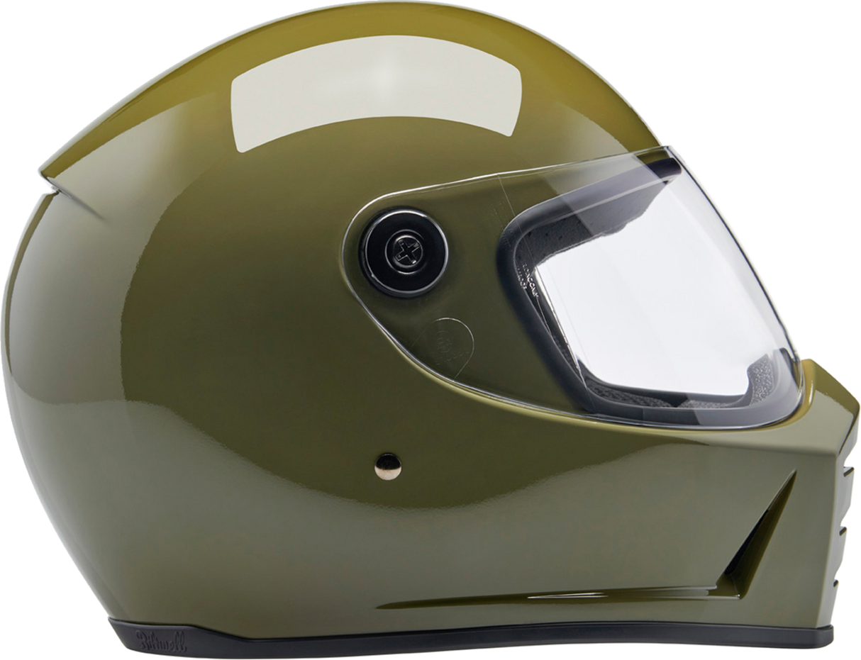 BILTWELL Lane Splitter Helmet - Gloss Olive Green - Small 1004-154-502