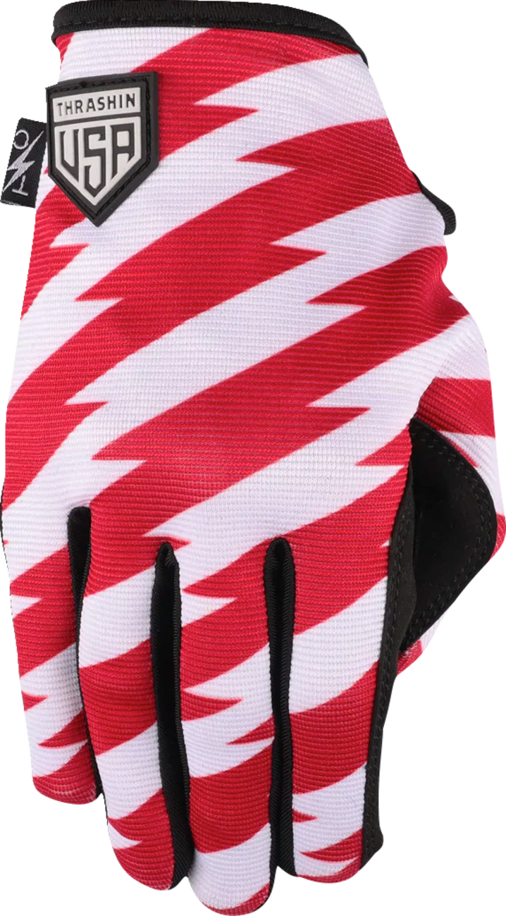 THRASHIN SUPPLY CO. Stars & Bolts Stealth Gloves - Red/Blue - Large SV1-12-10