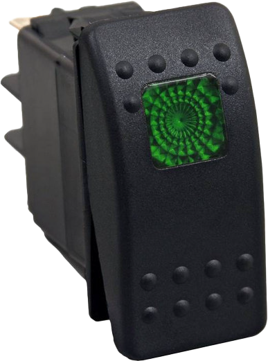 OPEN TRAILLighted Rocker Switch GreenSM106-005G