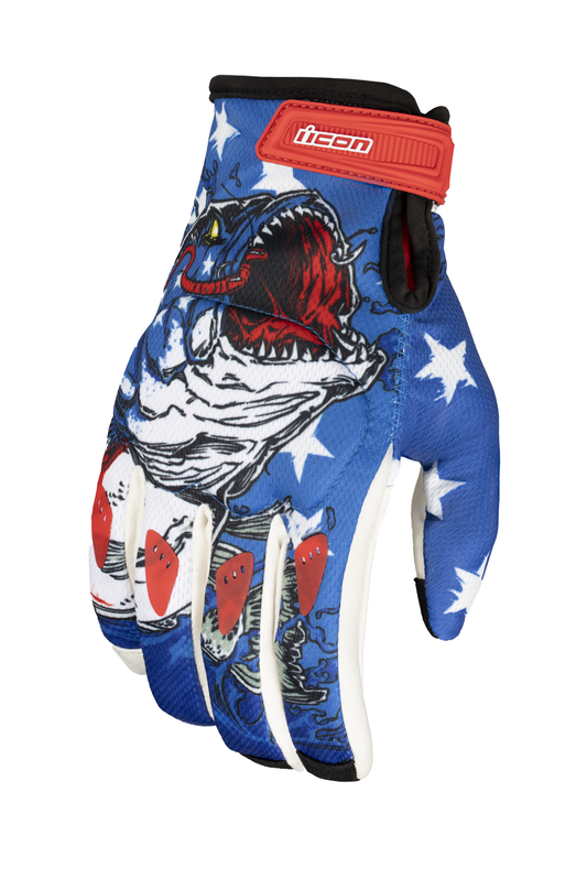 ICON Hooligan Basstard™ Gloves - Blue - 3XL 33014838