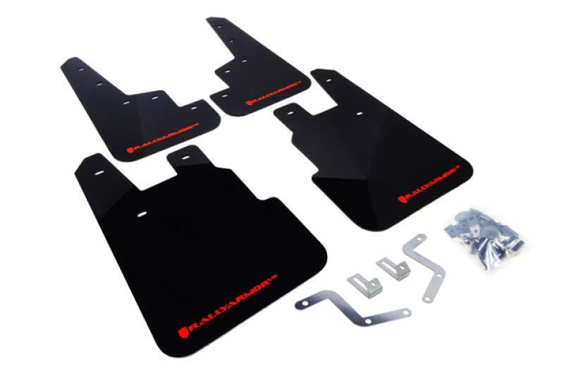 Rally Armor 14+ Subaru Forester Black Mud Flap w/ Red Logo MF28-UR-BLK/RD