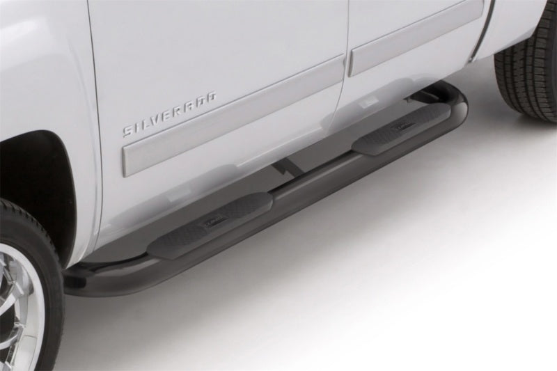 Lund 15-18 Ford F-150 Std. Cab 4in. Oval Curved Steel Nerf Bars - Black 23461909