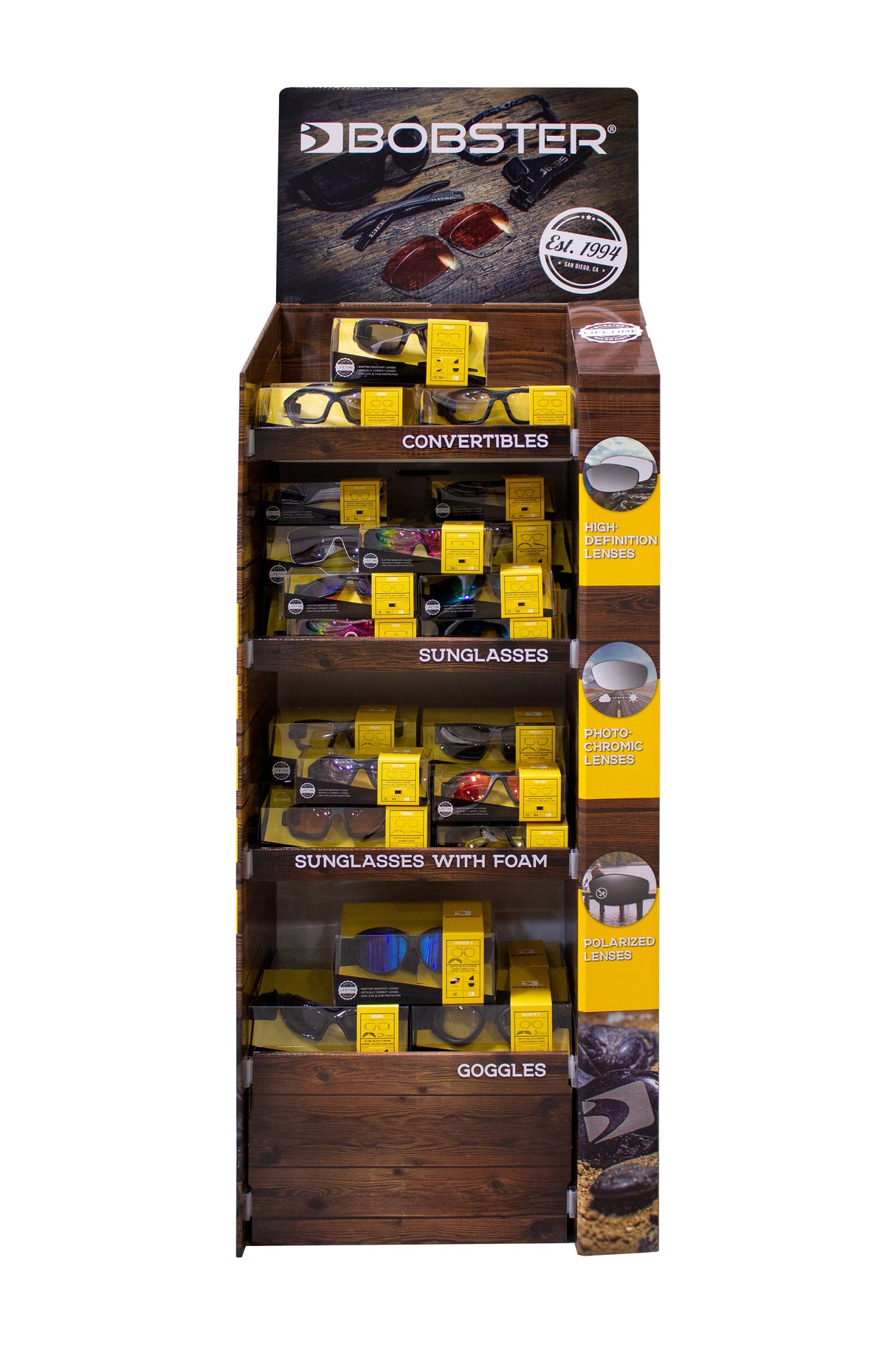 BOBSTER Bobster 34pc Pre-Pack Display 11.25" X 20.25" X 59" DISPF-BC34