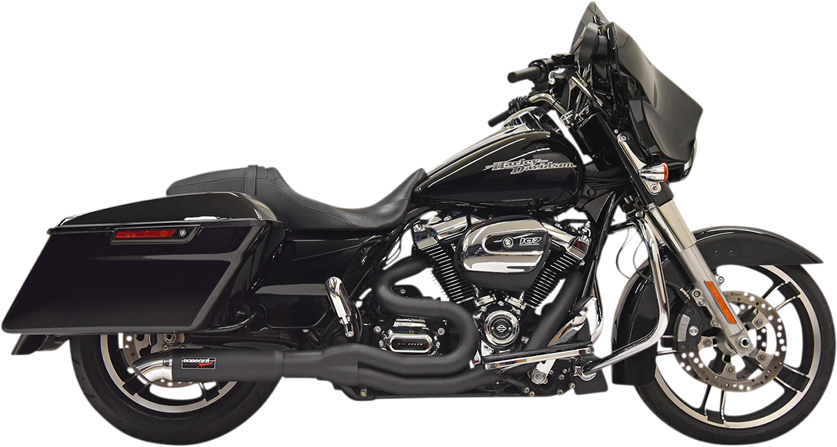 BASSANI XHAUST 2:1 Exhaust - Black 1F88B