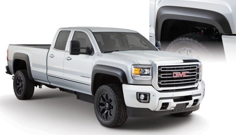 Bushwacker 15-18 GMC Sierra 2500 HD Extend-A-Fender Style Flares 4pc 78.8/97.6in Bed - Black 40966-02