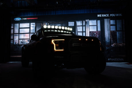 KC HiLiTES 17-18 Ford Raptor 57in. Pro6 Gravity LED 9-Light 180w Combo Beam Overhead Light Bar Sys 91333