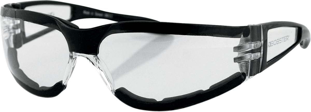 BOBSTER Shield II Sunglasses - Gloss Black - Clear ESH203