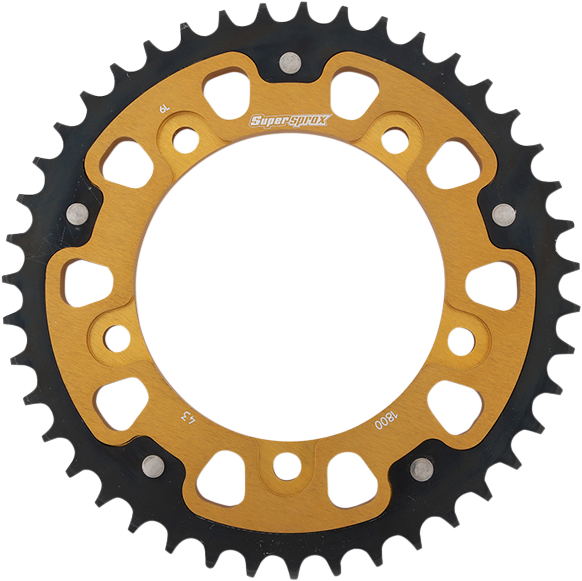 SUPERSPROX Stealth Rear Sprocket - 43 Tooth - Gold - Suzuki/Triumph RST-1800-43-GLD