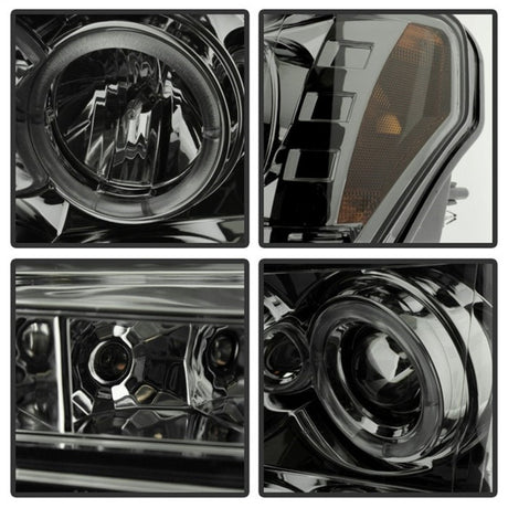 Spyder Ford F150 09-14 Projector Headlights Halogen Model- LED Halo LED Smke PRO-YD-FF15009-HL-SM 5010254