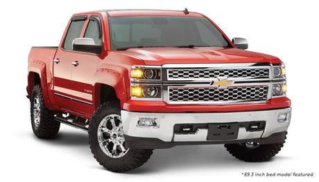 Bushwacker 15-18 Chevy Silverado 2500 HD Fleetside Pocket Style Flares 4pc 78.8/97.8in Bed - Black 40957-02